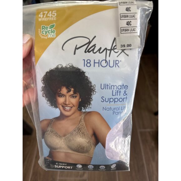 Playtex 18 Hour 40C Ultimate Lift & Support Bra 20/27 Liliac - Picture 2 of 5